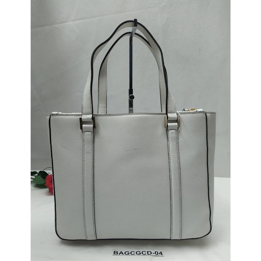 Kate Spade New York White Leather Carryall Double Handles Satchel Bag